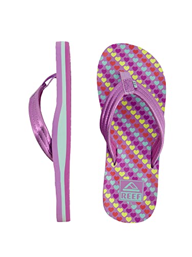 Reef Kids Ahi Flipflop, Lavender Hearts, 31 EU von Reef