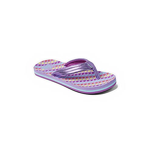 Reef Kids Ahi Flipflop, Lavender Hearts, 36 EU von Reef