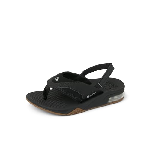 Reef Little Fanning Flipflop, Schwarz/Silber, 24.5 EU von Reef