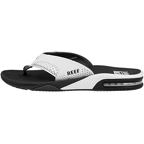 Reef Mens Fanning Flip Flop Sandals Flops, Grey (Grey/White), 4 UK 36 EU von Reef