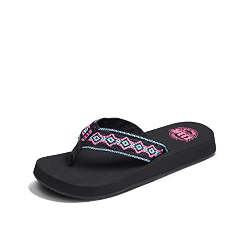 Reef Sandy Flip-Flop für Damen, Schwarz Neon, 40 EU von Reef