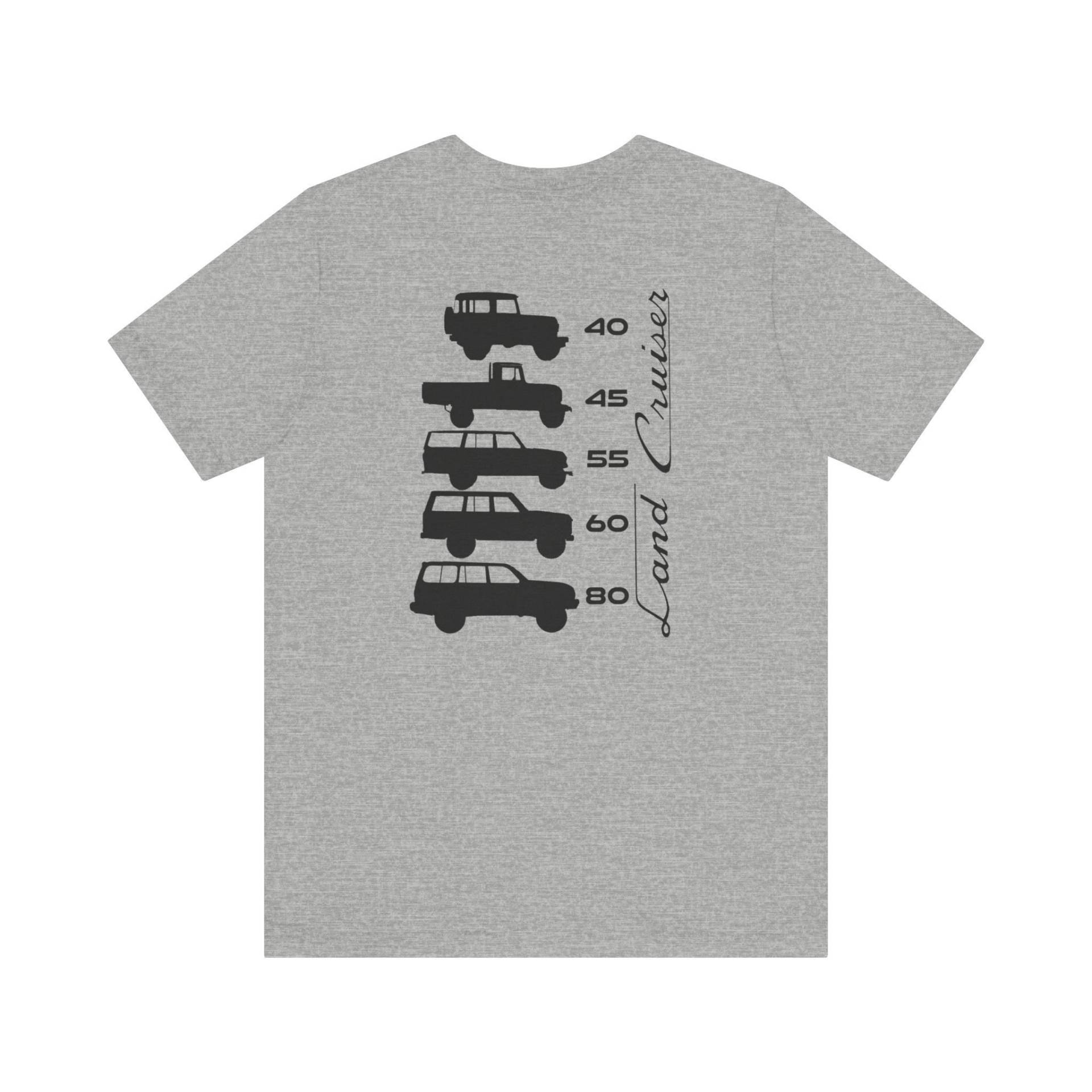 Land Cruiser Generationen 2 Seite T-Shirt, Fj40 Fj60 Herren Fj80 T-Shirt - Reefmonkey von Reefmonkey