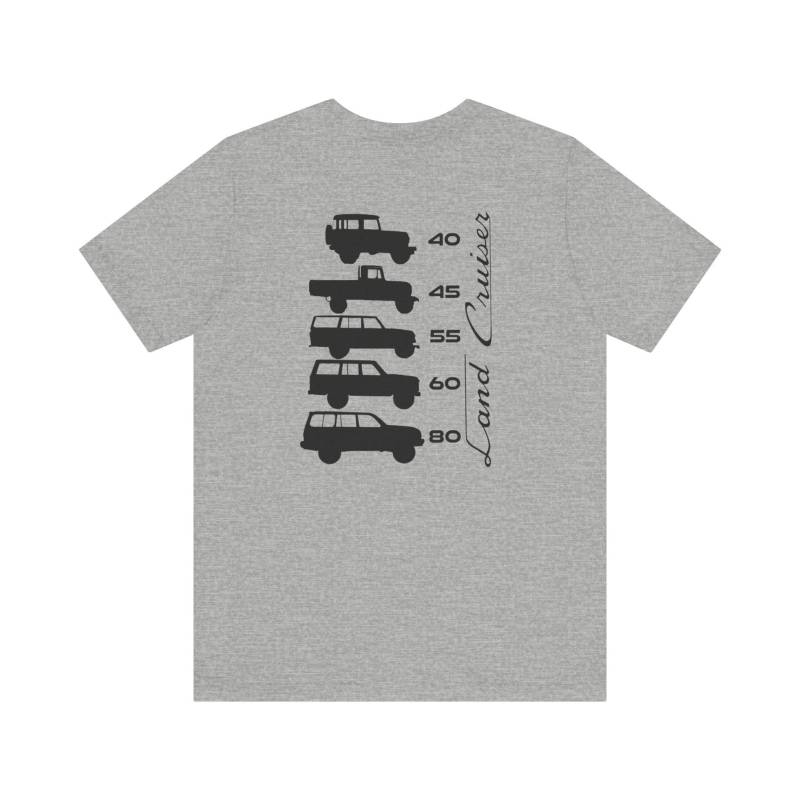 Land Cruiser Generationen 2 Seite T-Shirt, Fj40 Fj60 Herren Fj80 T-Shirt - Reefmonkey von Reefmonkey