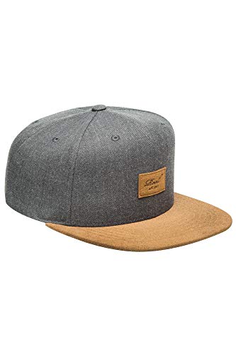 Herren Kappe REELL Suede 6-Panel Cap,Heather Charcoal, Einheitsgröße von Reell