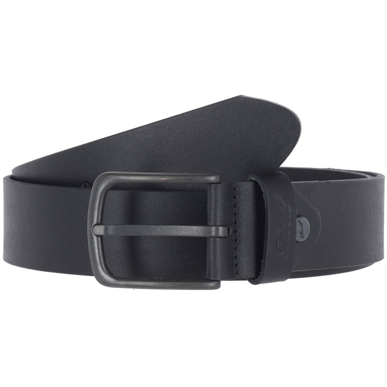 Reell Herren Ledergürtel All Black Buckle Belt von Reell