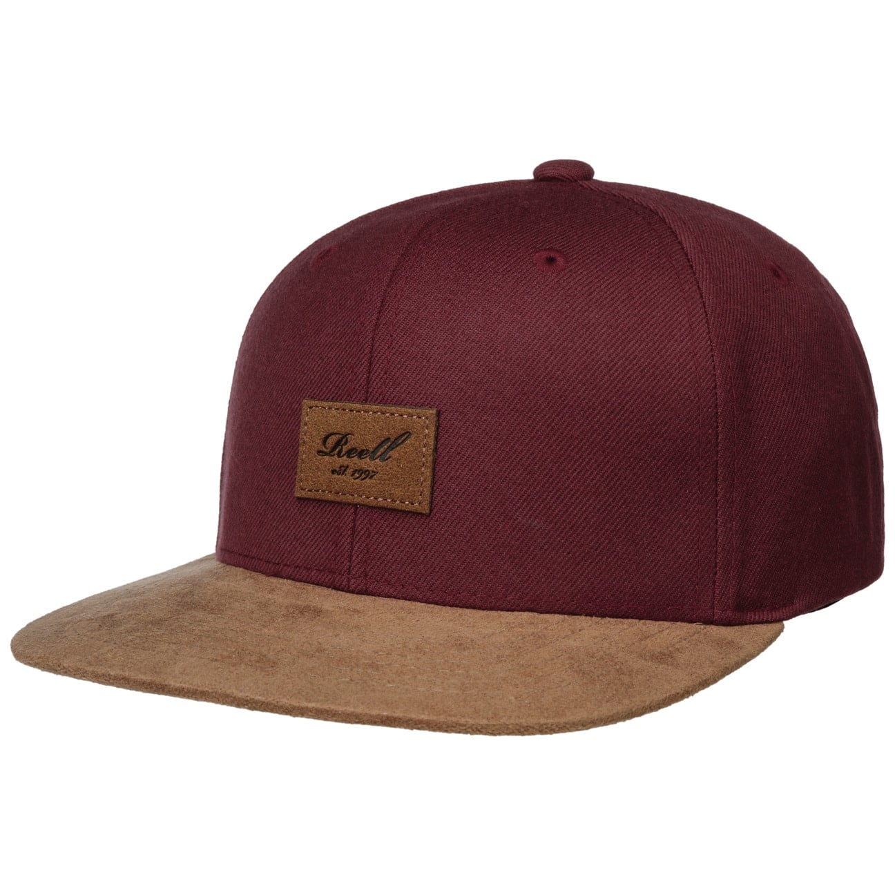Suede 6 Panel Classic Snapback Cap by Reell von Reell