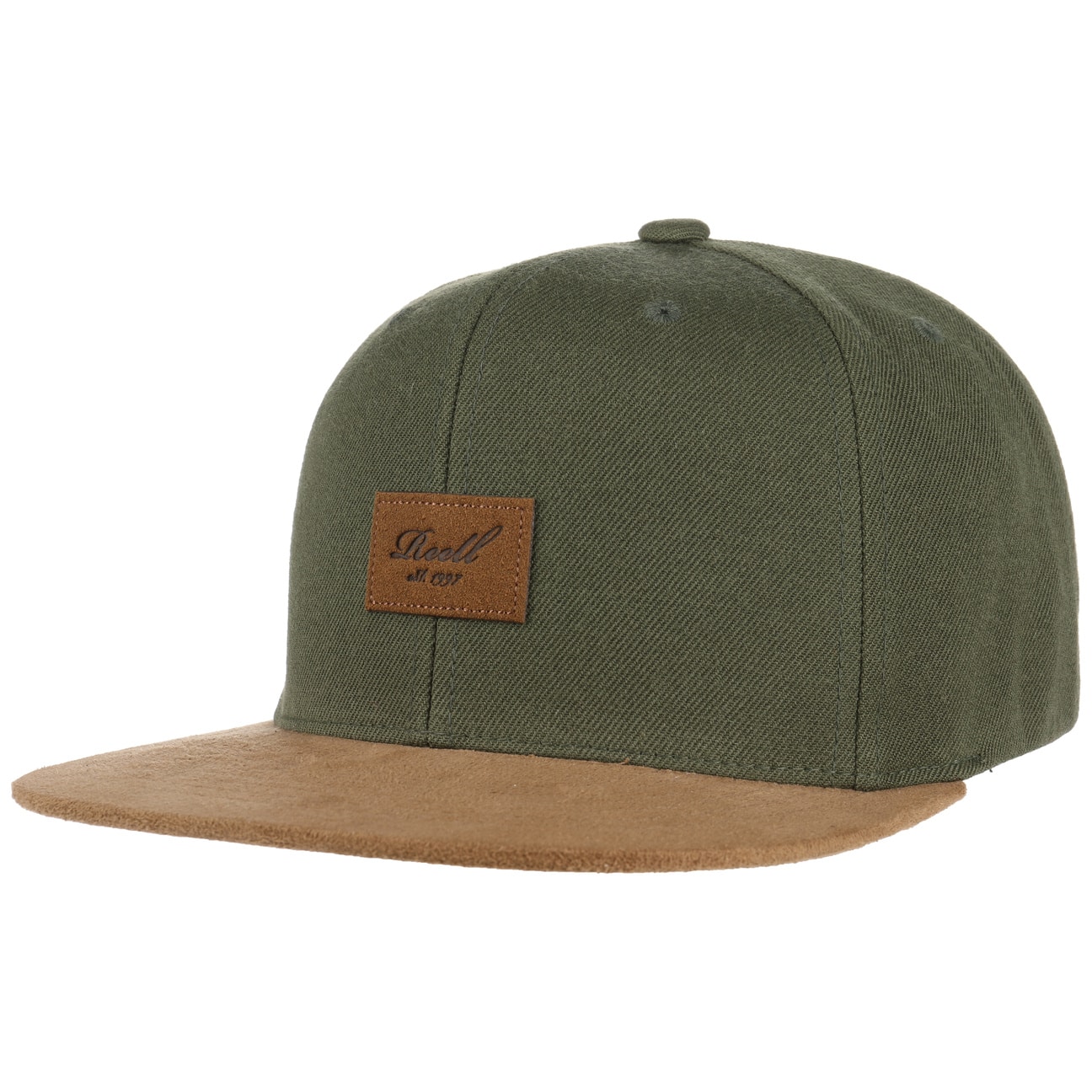 Suede 6 Panel Classic Snapback Cap by Reell von Reell