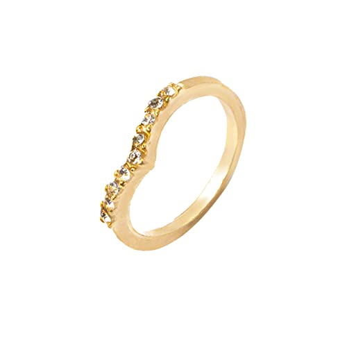 Damen Echtschmuck Ring Edelstahl Ringe für Mädchen Daumenringe inspirierendes Geschenk für Frauen Modeschmuck Ringbuch Mit 4 Ringen (A-Gold, One Size) von Reepetty