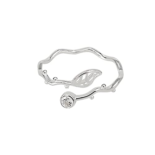 Persönlichkeitsring Einfaches und raffiniertes Design, geeignet für alle Gelegenheiten Damen Ringe mit Zirkonia (Silver-A, One Size) von Reepetty