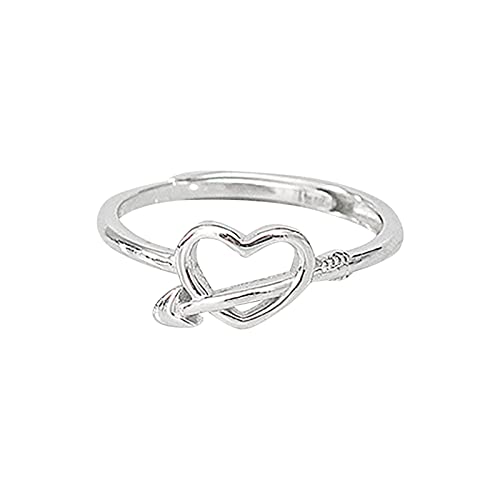 Reepetty Persönlichkeits-Liebesring, einfaches und filigranes Design, geeignet für alle Gelegenheiten Damen Ring (Silver-6, One Size) von Reepetty