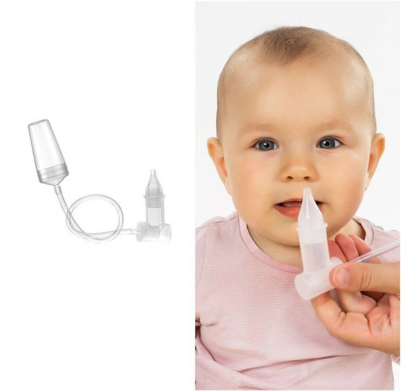 Reer Nasensauger Baby Nasensauger mit Ersatzfiltern & Aufbewahrungstasche, mit Staubsaugeraufsatz von Reer