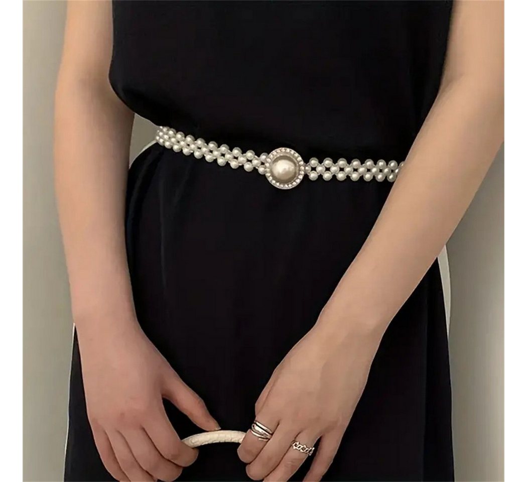 RefinedFlare Kettengürtel Damen-Gürtel aus Kunstperlen, elastisches Modeaccessoire von RefinedFlare