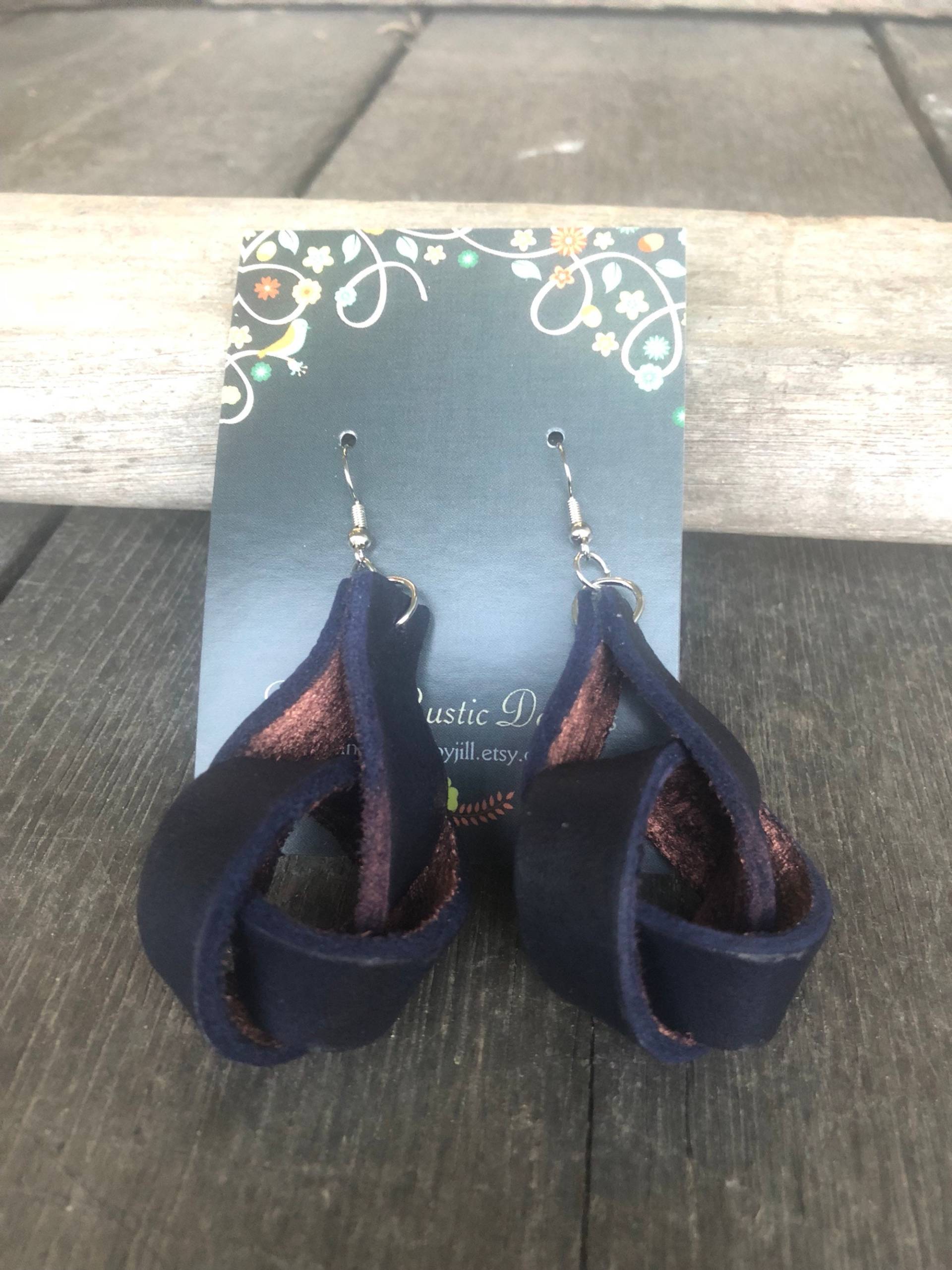 Die Original "Payton' Leder Knoten Ohrringe von RefinedRusticByJill