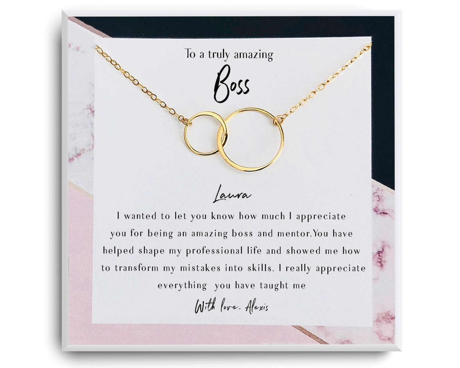 Geschenk Für Boss Day Sie - Lady Best Ever Frauen Leaving Geburtstagsgeschenk Schmuck Mit Karte von ReflectionOfMemories