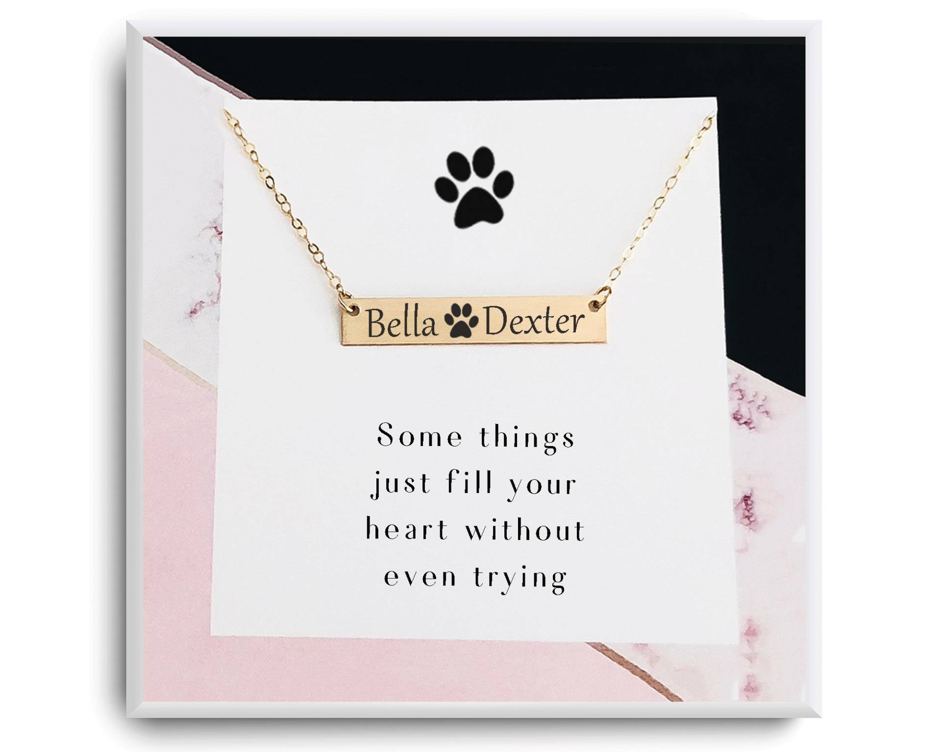 Personalisierte Haustierkette - Hundenamen Halskette Personalisierter Pfotendruck Schmuck Für Frauen Hundemama Geschenkideen Muttertagsgeschenk von ReflectionOfMemories