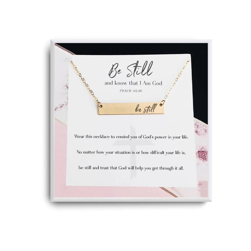 Sei Still Halskette - Und Weiß Psalm 4610 Bibelvers Christliche Halskette- Motivationsschmuck- Muttertag von Aloralinks