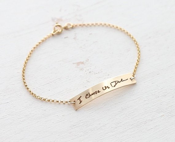 Signatur Armband in Sterling Silber/Verlust Eines Geliebten Menschen Trauer Geschenk Mutter Erinnerungs von ReflectionOfMemories