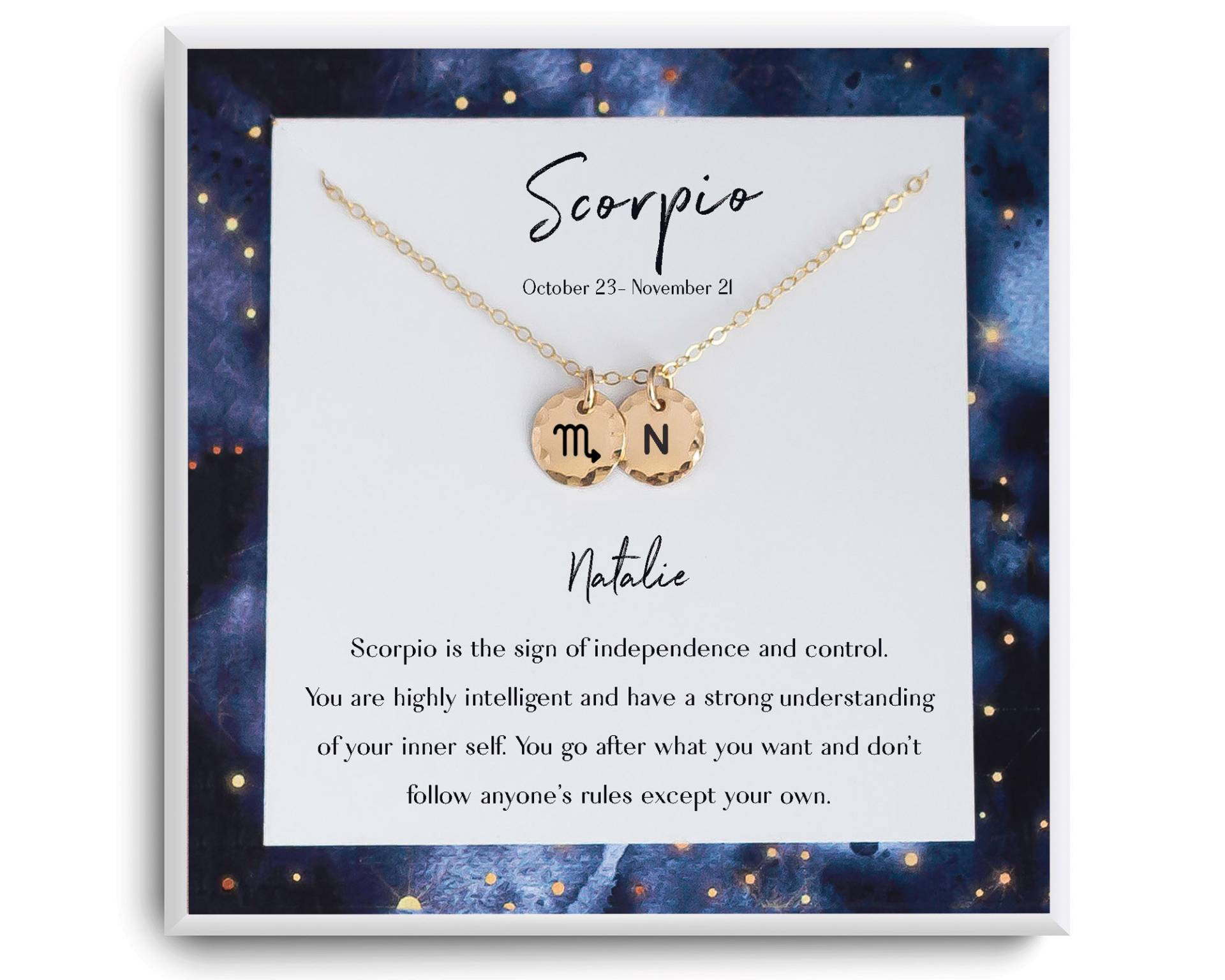 Skorpion Sternzeichen Halskette - Tarot Geburtstag Horoskop Geschenk Schmuck Urlaubsgeschenk Für Beste Freunde, Schwester, Nichte, Frauen von ReflectionOfMemories