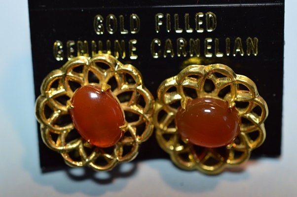 Vintage, Elegante Karneol Filligree Ohrringe(1017264 von ReflectionsOtherSide