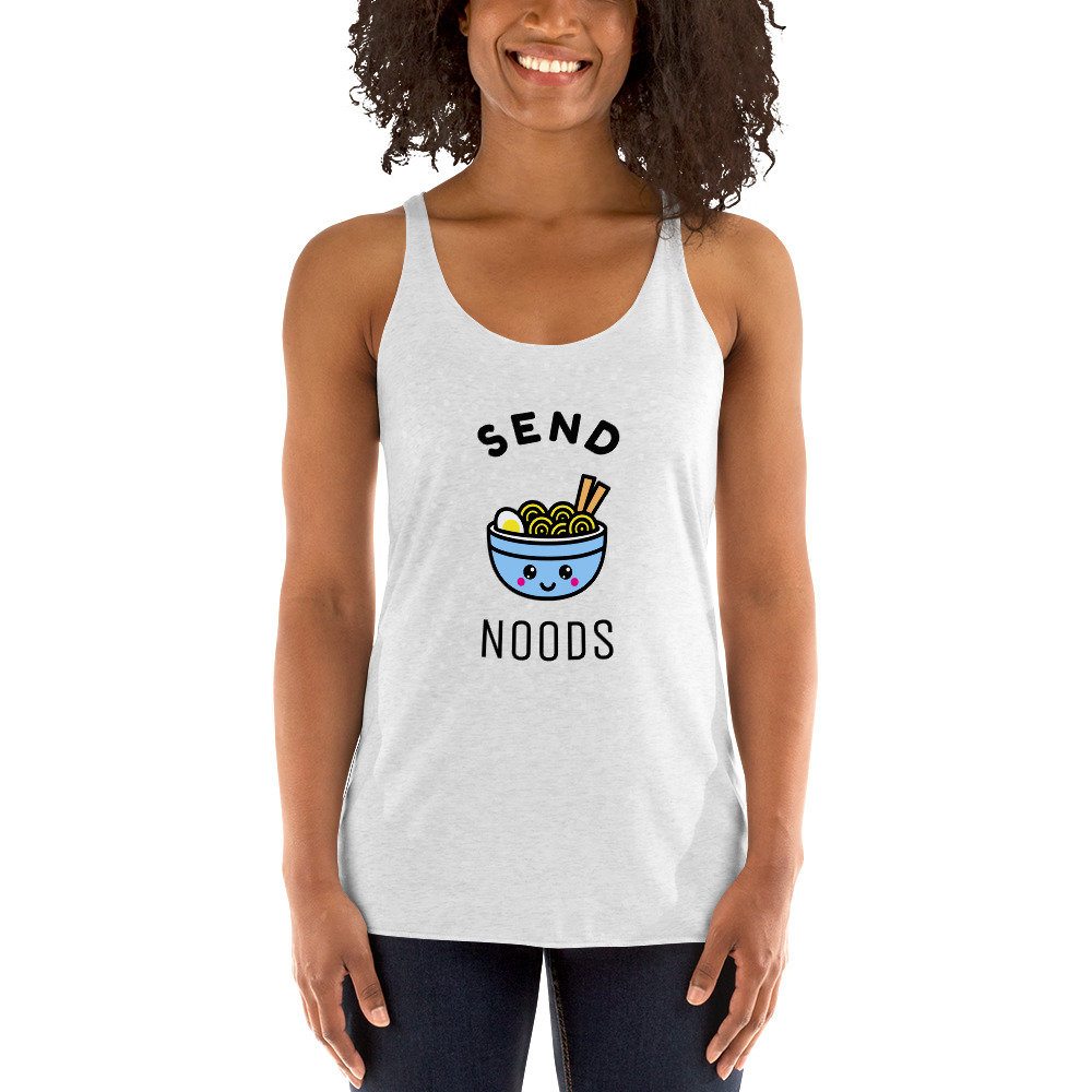Frauen Senden Noods | Nudeln Racerback Tank von ReflektCo