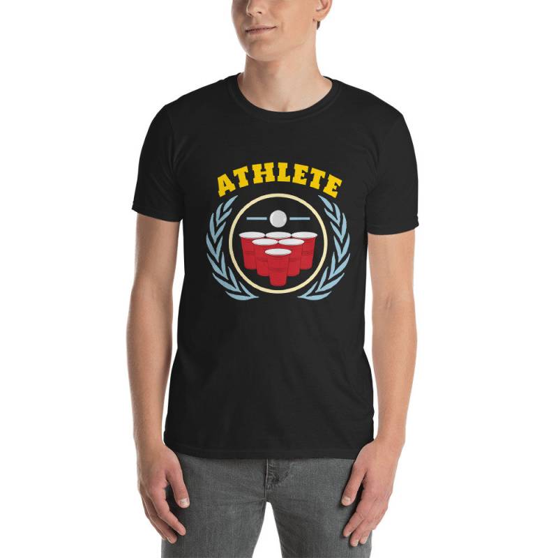 Herren Bier Pong Athlet Kurzarm T-Shirt von ReflektCo