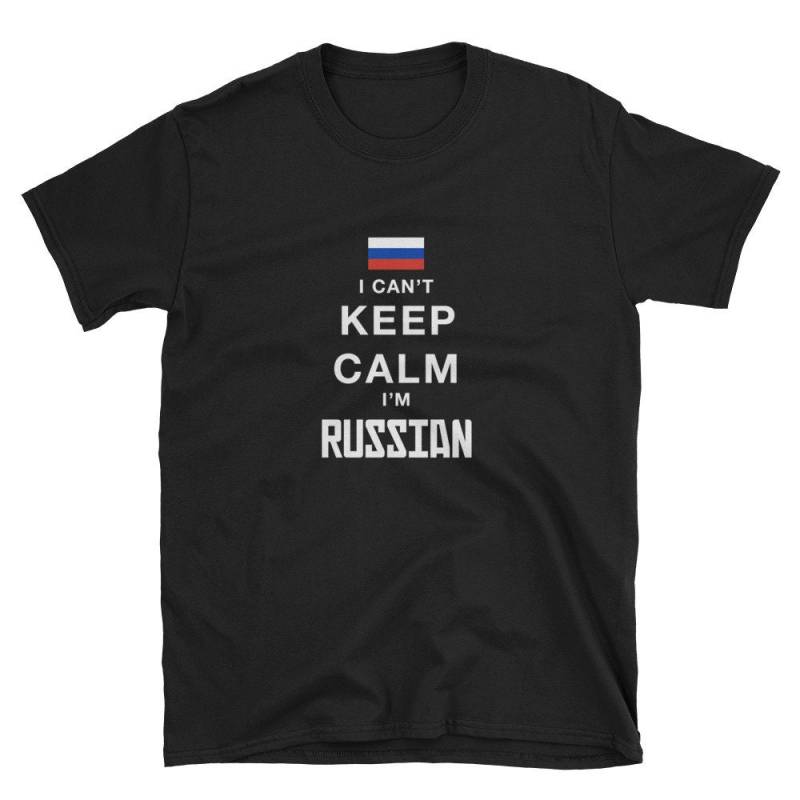 Ich Kann Nicht Ruhig Halten Bin Russisch Kurzarm Unisex T-Shirt von ReflektCo