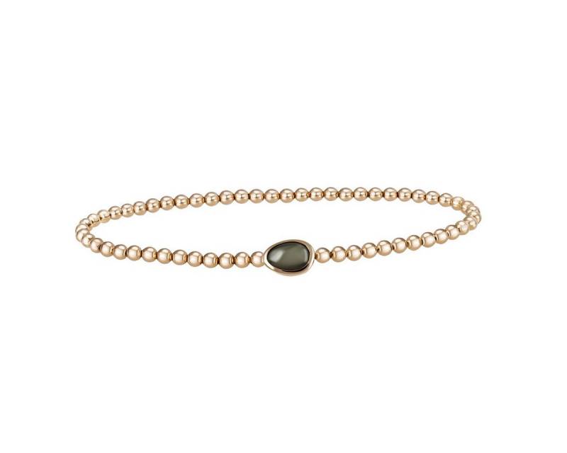 Reflexion Diamonds Goldarmband 585 Rotgold Armband mit grauem Mondstein in Tropfenform, Damen Stretch-Armband mit Edelstein - Mondstein von Reflexion Diamonds