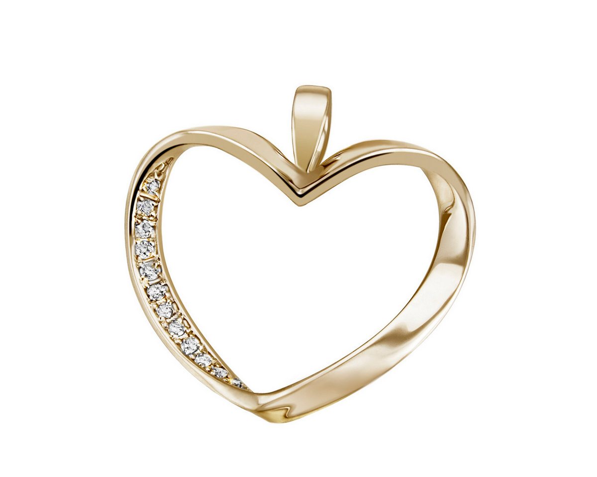 Reflexion Diamonds Herzanhänger aus 585/750er Gelb-oder Weißgold/ Herz-Motiv/ 0,04ct., Herz-Motiv, in 585/750er Gelb- /Weißgold, besetzt mit Brillanten Reflexion Diamonds Herzanhänger aus 585/750er Gelb-oder Weißgold/ Herz-Motiv/ 0,04ct., Herz-Motiv, in 585/750er Gelb- /Weißgold, besetzt mit Brillanten von Reflexion Diamonds