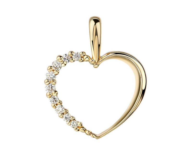 Reflexion Diamonds Herzanhänger in 585/750er Gelb,Weiß- oder Rotgold, mit Brillant, Herzanhänger in Gelb-,Weiß- oder Rotgold, besetzt mit Brillant von Reflexion Diamonds
