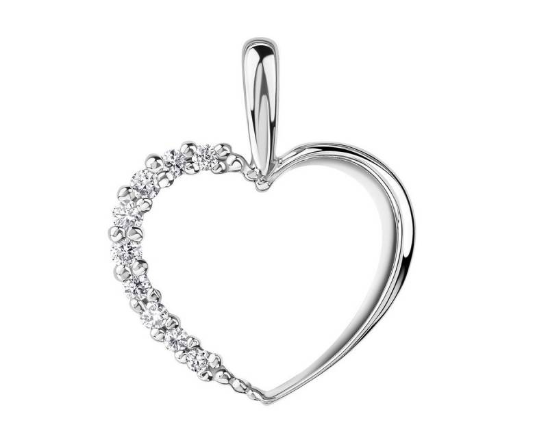 Reflexion Diamonds Herzanhänger in 585/750er Gelb,Weiß- oder Rotgold, mit Brillant, Herzanhänger in Gelb-,Weiß- oder Rotgold, besetzt mit Brillant von Reflexion Diamonds