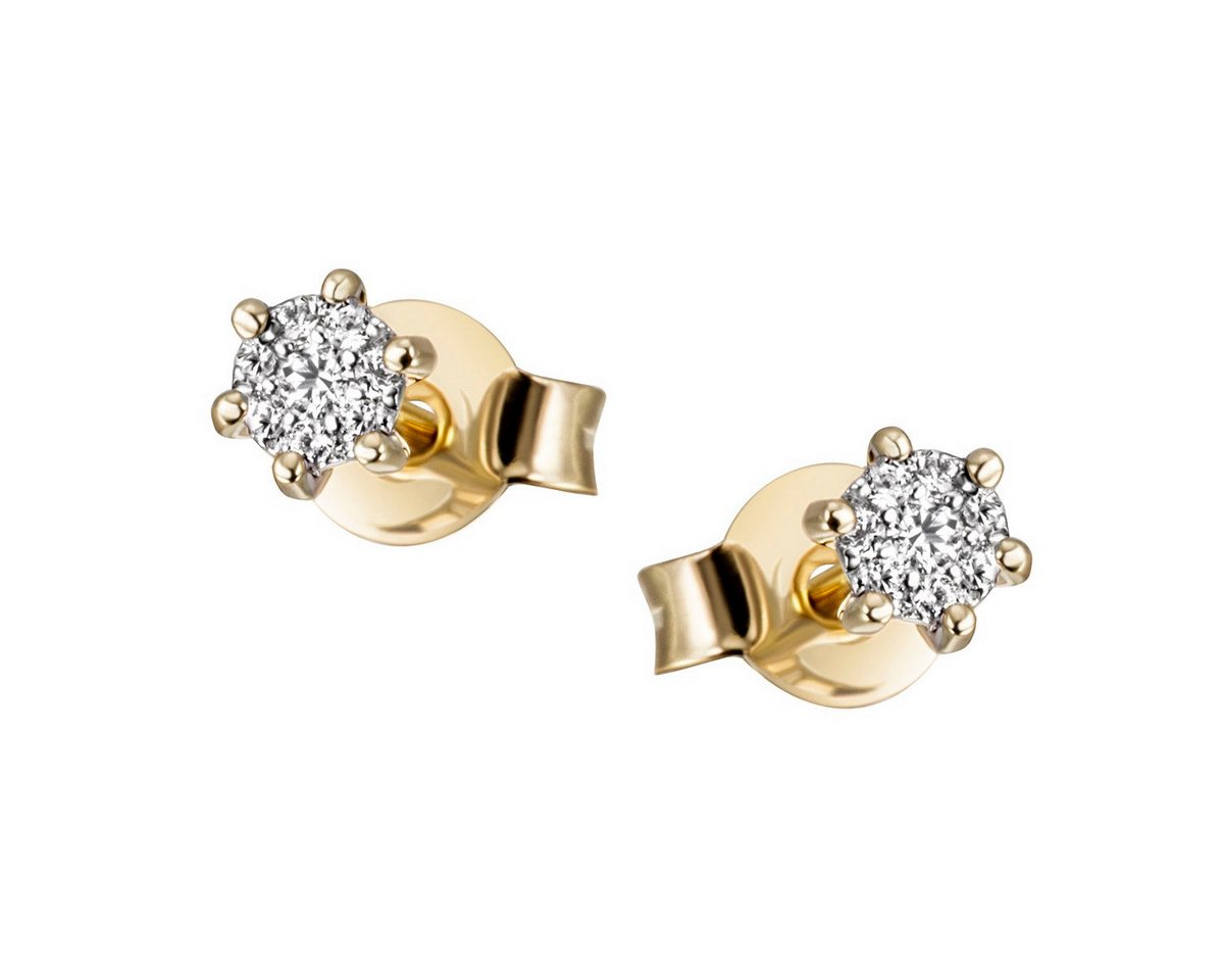 Reflexion Diamonds Paar Ohrstecker in 585/- Gelb/Weißgold, Illusionsfassung 0,08ct., 6er Sotzenfassung, Ohrstecker in 585/- Gelb oder Weißgold, Illusionsfassung 0,08ct Reflexion Diamonds Paar Ohrstecker in 585/- Gelb/Weißgold, Illusionsfassung 0,08ct., 6er Sotzenfassung, Ohrstecker in 585/- Gelb oder Weißgold, Illusionsfassung 0,08ct von Reflexion Diamonds