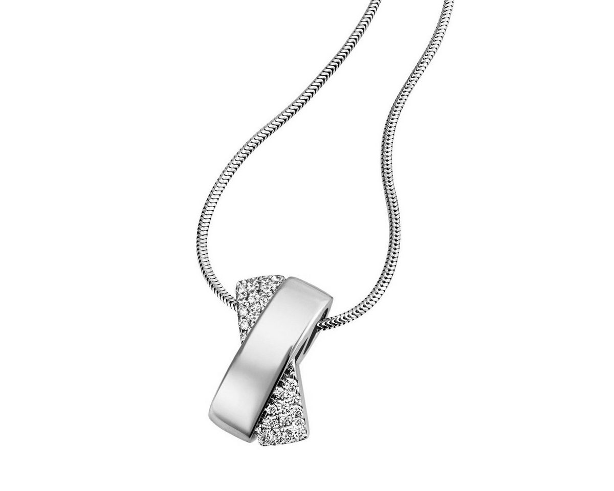 Reflexion Diamonds Silberkette 925/- mit funkelndem Design-Anhänger, mit Zirkonia-Steinen (synth), Anhänger abnehmbar von Reflexion Diamonds