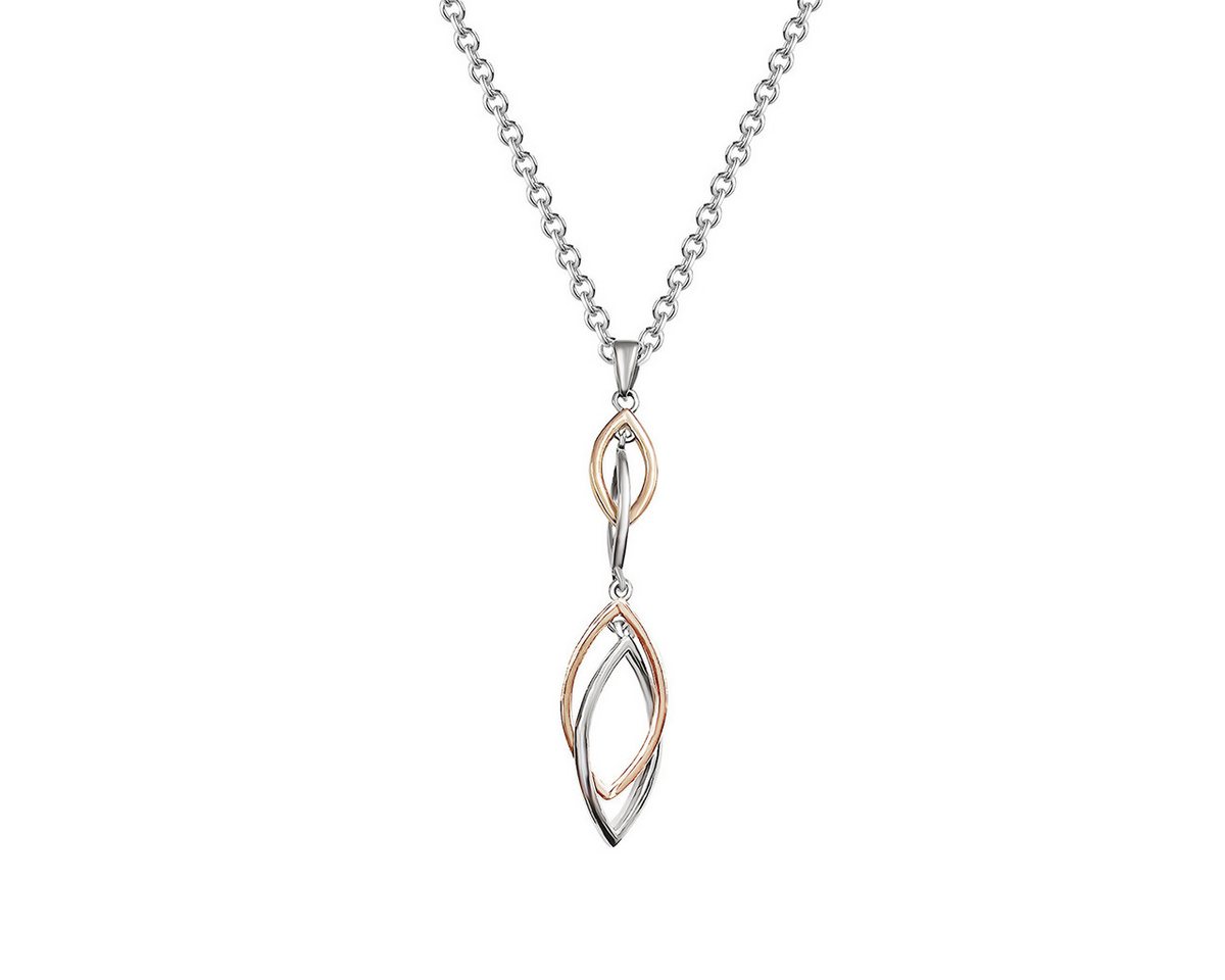 Reflexion Diamonds Silberkette Modische Damenkette mit beweglichen Bicolor-Elementen in Blattform, bewegliche Elemente Reflexion Diamonds Silberkette Modische Damenkette mit beweglichen Bicolor-Elementen in Blattform, bewegliche Elemente von Reflexion Diamonds