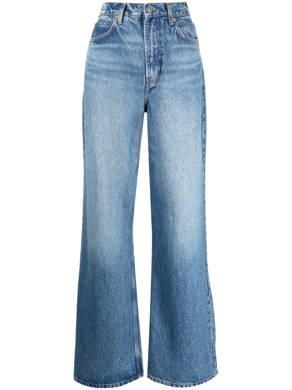 Reformation Weite High-Rise-Jeans - Blau von Reformation