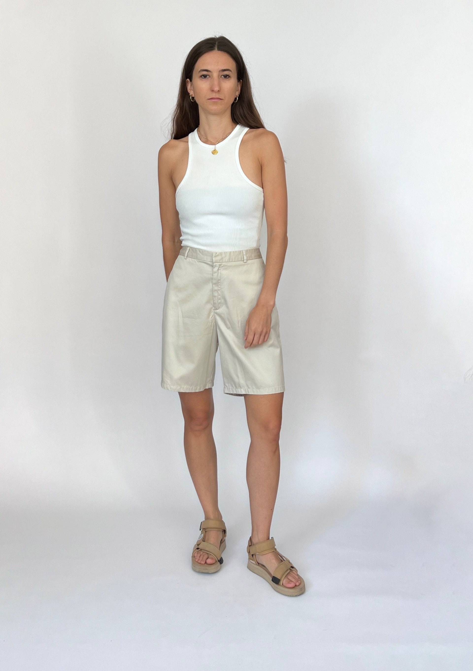 90S Beige City Shorts M W'30 von ReformeStudios