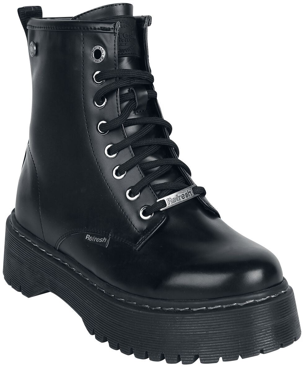 Refresh - Gothic Boot - Mat Boots - EU36 bis EU41 - für Damen - Größe EU36 - schwarz von Refresh