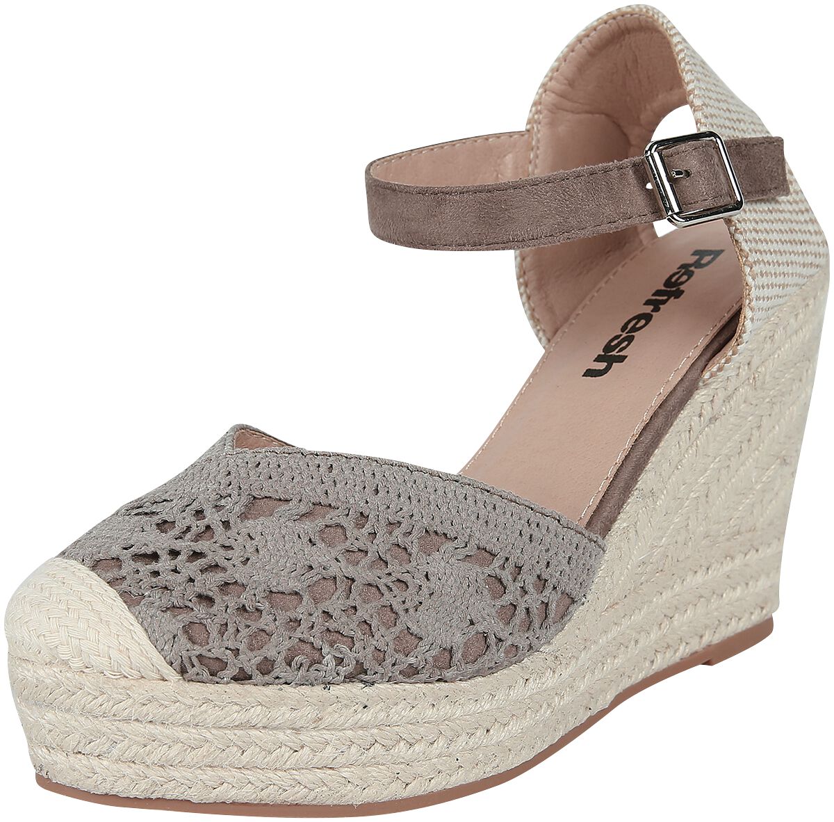 Refresh - Rockabilly High Heel - High Heel Sandale - EU38 bis EU39 - für Damen - Größe EU38 - beige von Refresh