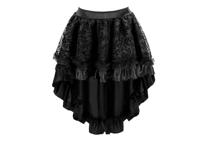 Refttenw A-Linien-Rock Damen Gothik Minirock mit Spitzenrand,Rock im Vintage-Stil von Refttenw