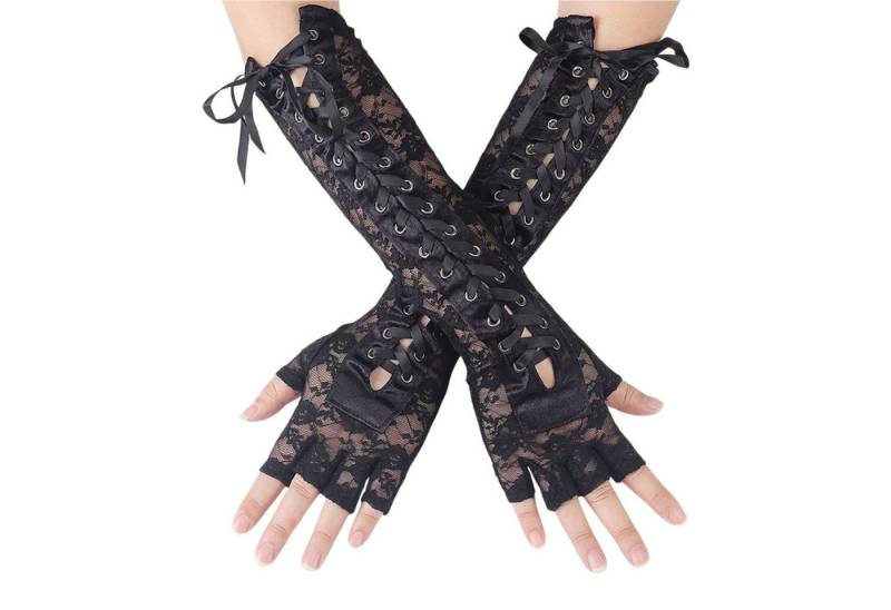 Refttenw Abendhandschuhe Lange Spitzenhandschuhe,Handschuhe für Abendparty,einstellbar von Refttenw