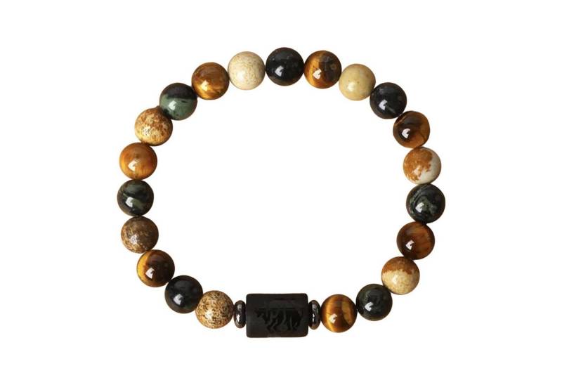 Refttenw Armband Sternzeichen Armband, 8mm Rund Naturstein-Armbänder Für Frauen Männer von Refttenw