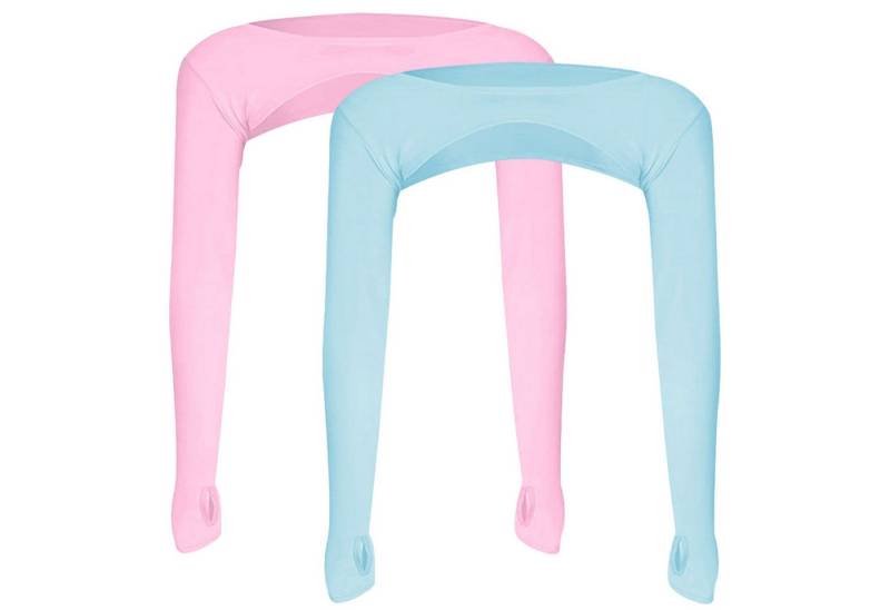 Refttenw Armstulpen Sommer Armlinge Radsport Herren Damen UV-schutz Fingerlöchern 2-St Kurze Sonnenschutzoberteile von Refttenw