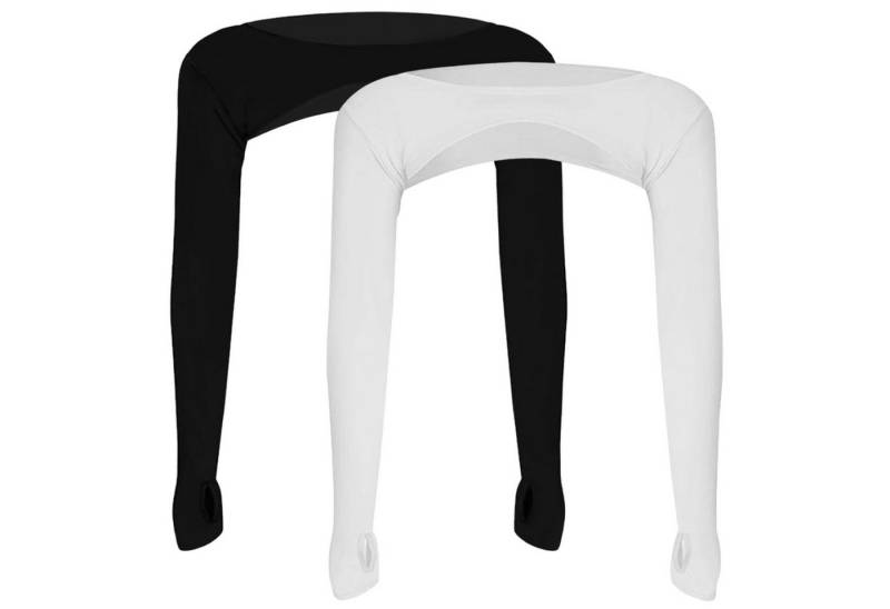 Refttenw Armstulpen Sommer Armlinge Radsport Herren Damen UV-schutz Fingerlöchern 2-St Kurze Sonnenschutzoberteile von Refttenw