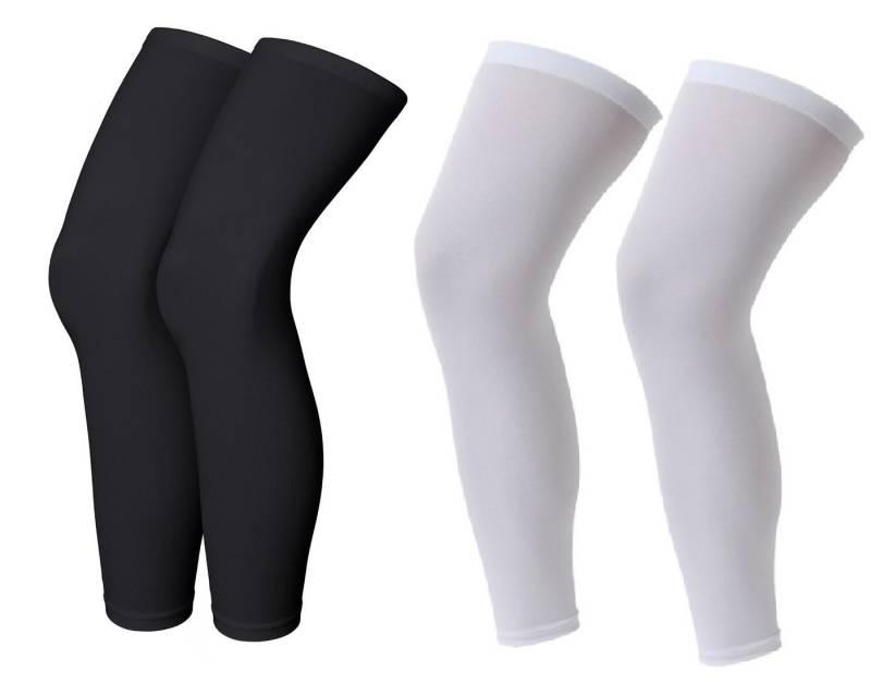 Refttenw Bandage Lang Kompression Beinärmel Sport Kompressionsstrümpfe UV Sonnenschutz (Paar, 2er Set), Hochelastische und Atmungsaktive von Refttenw