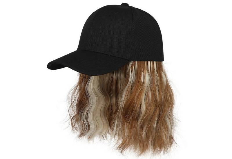Refttenw Baseball Cap Verstellbare Baseballkappen-Perücke, Modische Perückenkappe von Refttenw