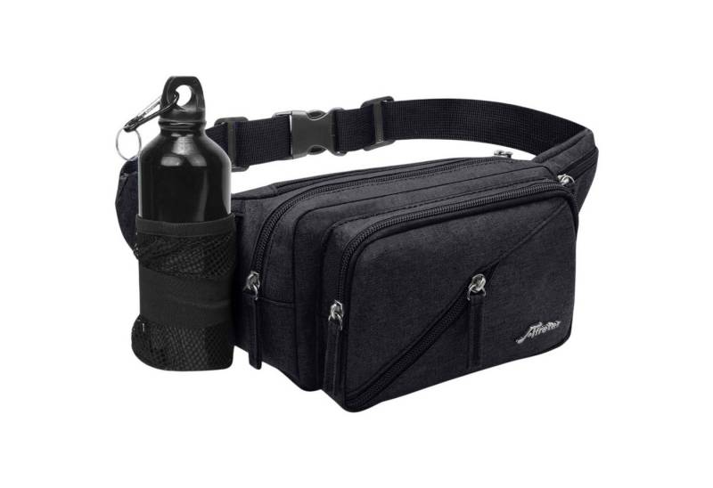 Refttenw Bauchtasche Einstellbar Gürteltasche,Wasserdicht Hüfttasche,Mit Flaschenhalter von Refttenw