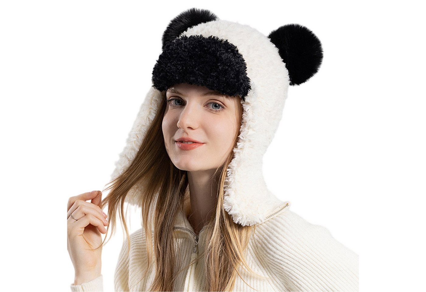 Refttenw Beanie Winter Warm Strickmütze,Plüsch Sturmhaube,Bärenohren-Design Refttenw Beanie Winter Warm Strickmütze,Plüsch Sturmhaube,Bärenohren-Design von Refttenw