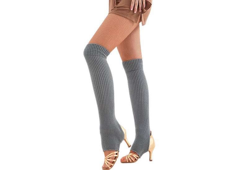 Refttenw Beinstulpen Beinstrümpfe mit Fersenloch Winter gestrickt Kniestrumpf 55cm Kniestrumpf von Refttenw