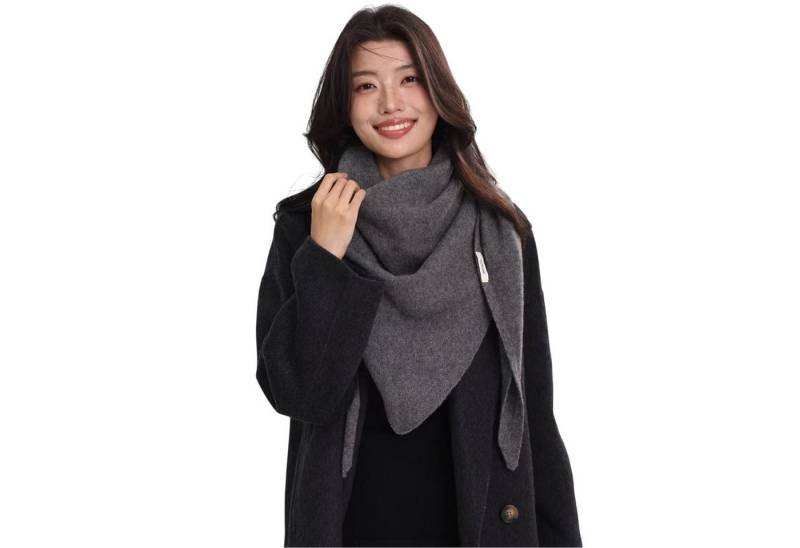 Refttenw Dreieckstuch 100% Wolle Damen Dreiecksschal, Warm Weich Unifarben Schal 72×166cm von Refttenw