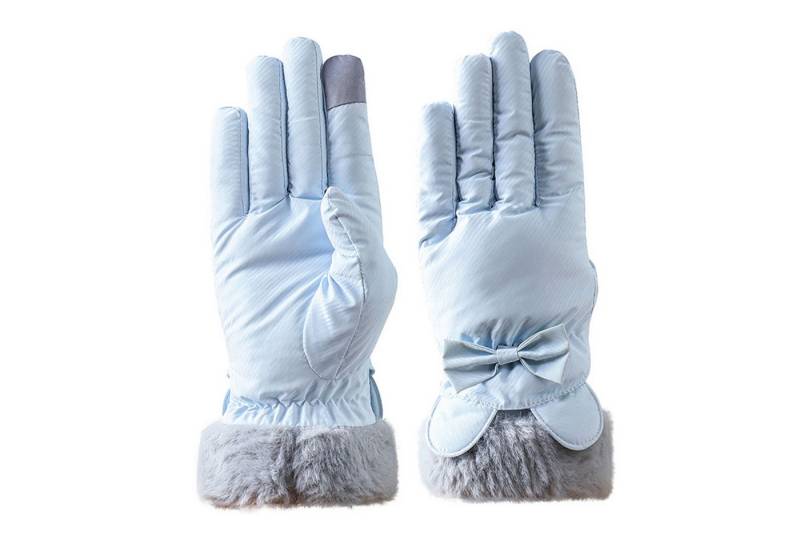 Refttenw Fahrradhandschuhe Damen Winter Warm Plüsch Gefüttert Handschuhe, Touchscreen Handschuhe von Refttenw