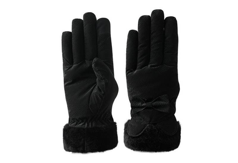 Refttenw Fahrradhandschuhe Damen Winter Warm Plüsch Gefüttert Handschuhe, Touchscreen Handschuhe von Refttenw